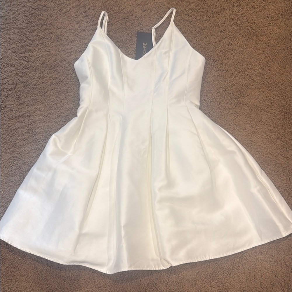 DO+BE Ivory Satin A-Line Dress